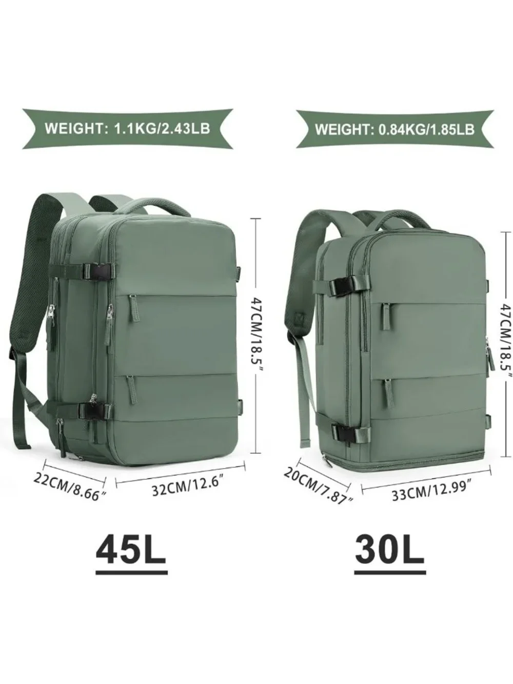 Large Waterproof Travel Backpack for Hiking, Outdoor Sports, Casual Daypack